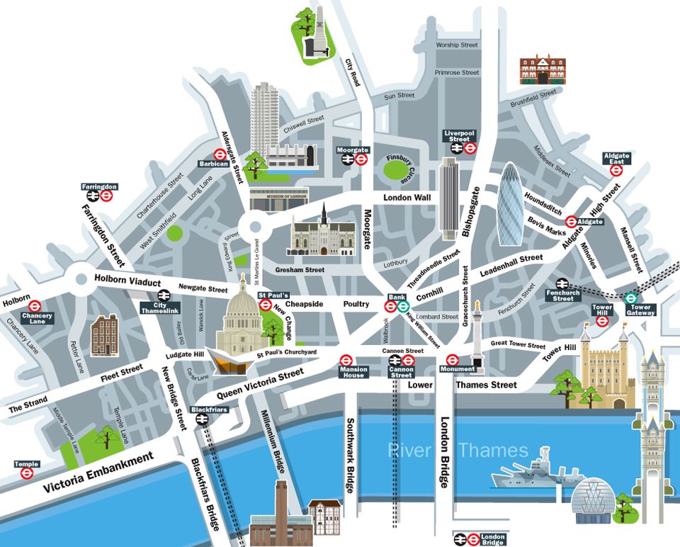 map city of london offices